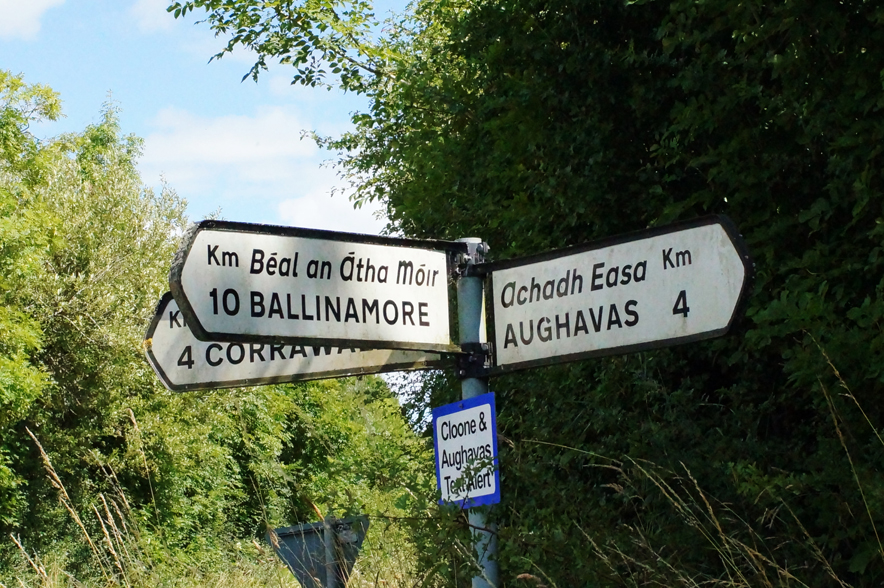 Traveling from Aughavas to Ballinamore, County Leitrim, the town my grandmother emigrated from