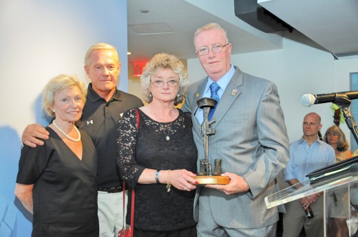 Rita and Flip Mullen (left) with the parents of Captain John J. McKenna IV, USMC, who was honored by Legends in Valor at a reception on Thursday, July 10. McKenna, also a former NY State Police officer, was killed in action in 2006 attempting to rescue a member of his platoon.