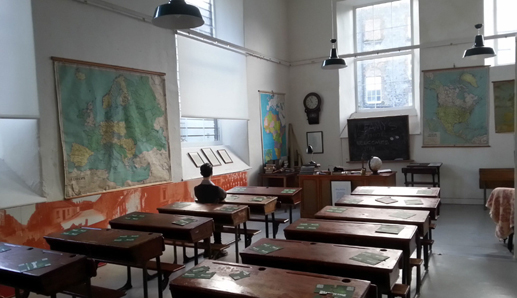 The school room Frank McCourt attended as a child is now one room in the Frank McCourt Museum. Photo: courtesy of Frank McCourt Museum.