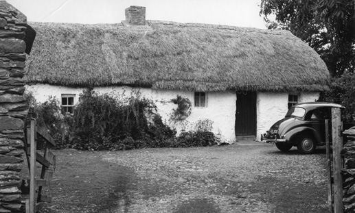 Thatched house, Brewel Hill, Co. Kildare. Image: Irish Architectural Archive.