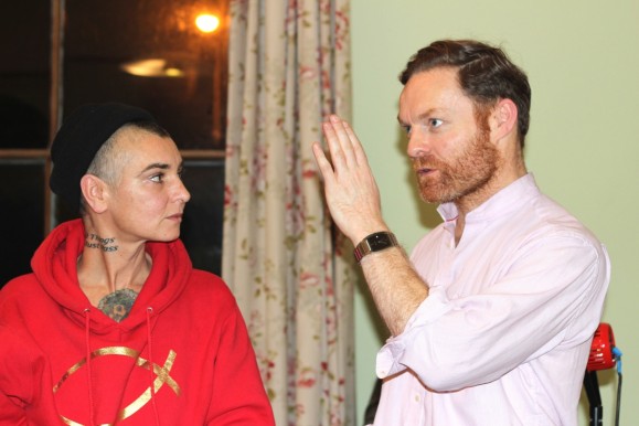 Sinead O'Connor with Kevin McCann, who is producing the forthcoming Easter Rising film centered on the life and death of Seán MacDiarmada. Photo courtesy Kevin McCann.