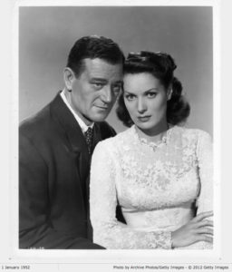Wayne and O'Hara in 1952. Photo: Paramount.