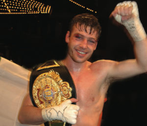 John Duddy holding the IBA middleweight championship belt after his victory over Yori Boy Campas. (Photo: Nuala Purcell)