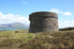 The Ardagh Martello watch tower, one of two Martello towers remaining on the island.