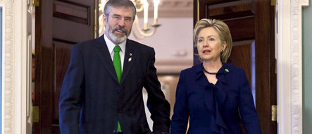 Gerry Adams with Hillary at the White House in 2009. (Photo: Reuters News Pictures)
