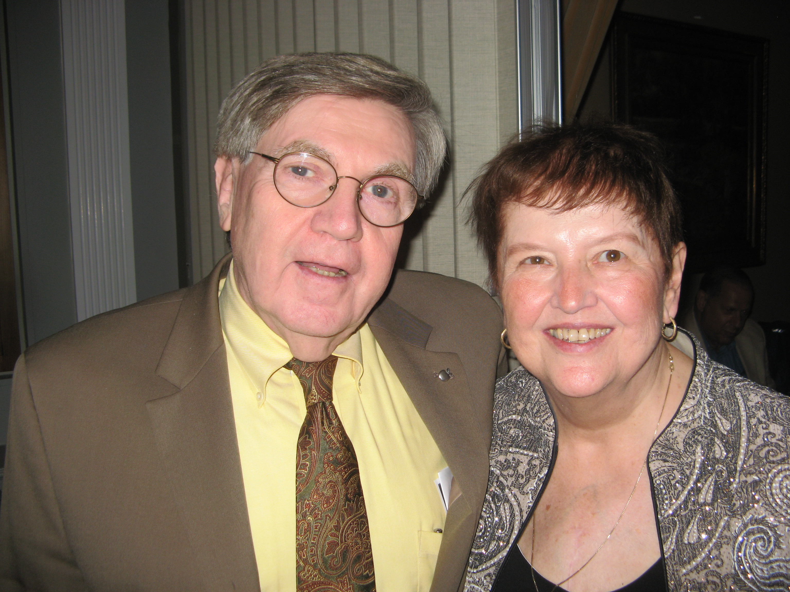 Andy McGowan with his wife Judy at the Yeats celebration. (Photo courtesy Wild Geese)