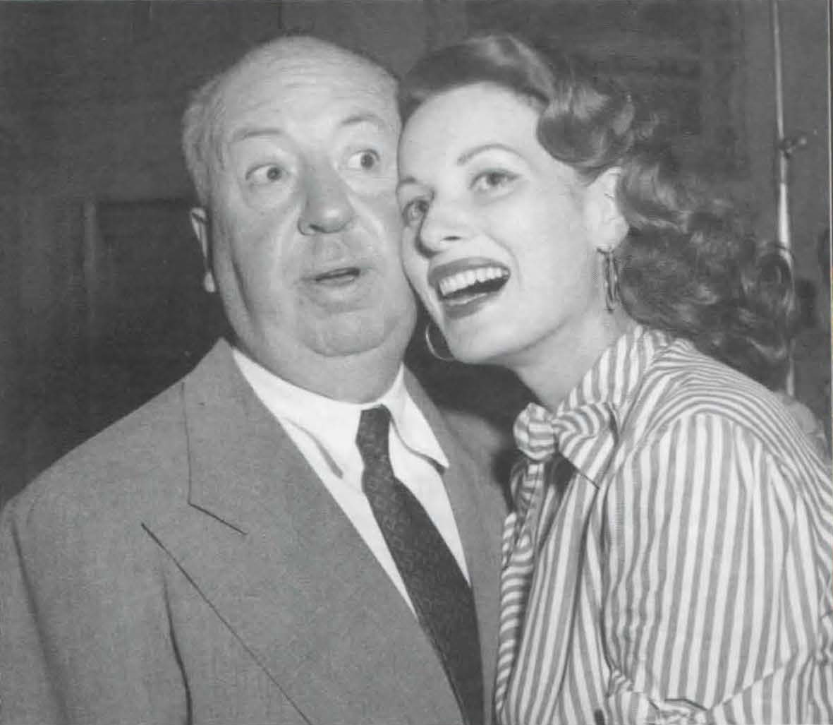 With Alfred Hitchcock, who directed her in Jamaica Inn. (Courtesy Maureen O’Hara Collection)
