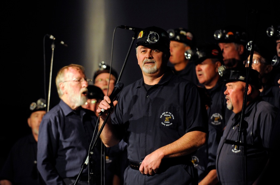 The choir Men of the Deeps, all former miners or people who work in related industries in Sydney Mines on Cape Breton.