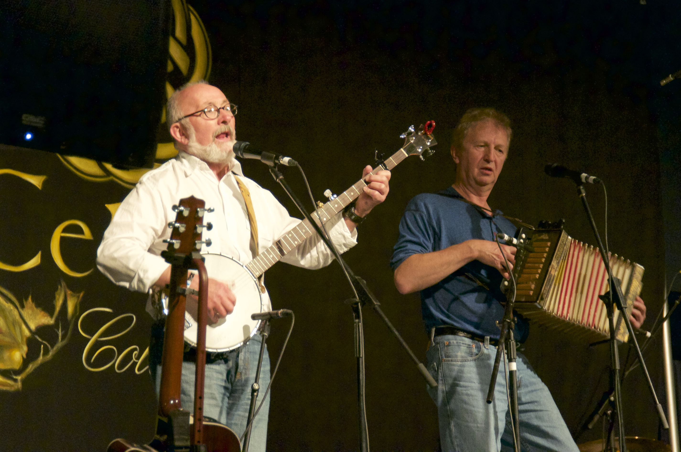Fergus O’Byrne and Jim Payne at the Festival Club.