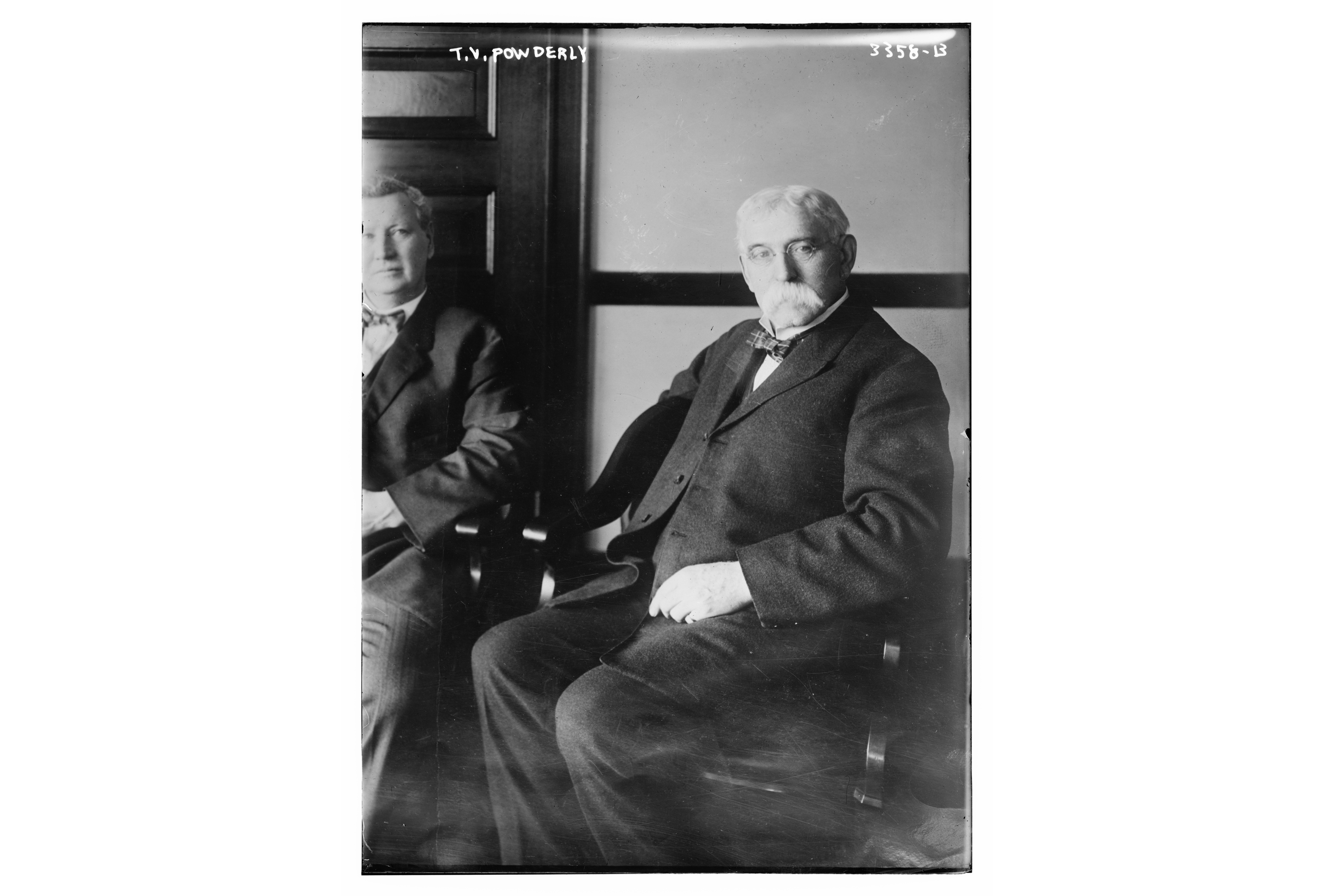 Terence V.  Powderly (1849-1924) who served as a labor union leader of the Knights of Labor  and later as Chief  Information Officer  for the U.S. Bureau of  Information from 1907 to 1921.  