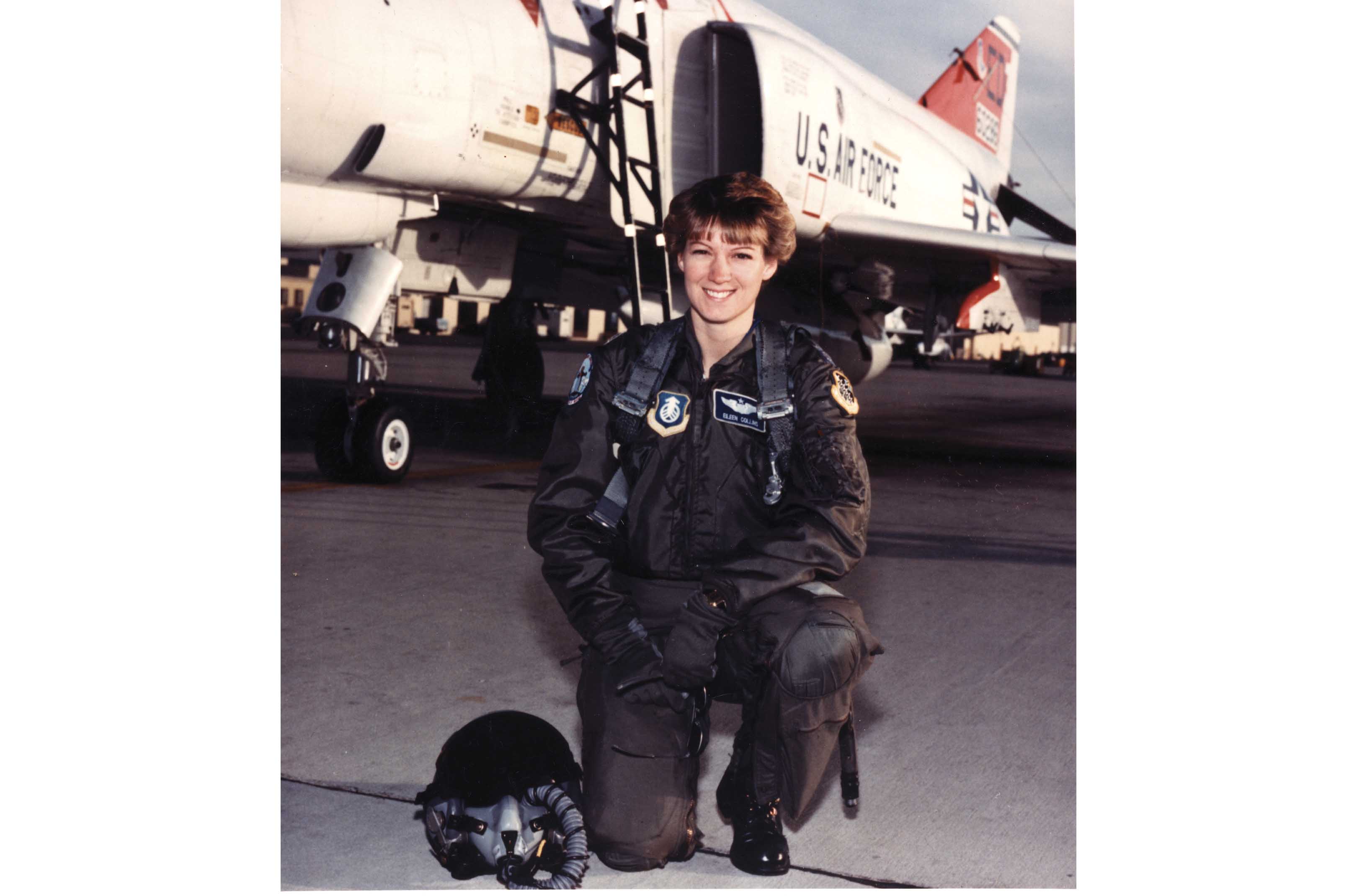 Collins at the Air Force Test pilot school at Edwards Air Force Base, CA, 1989.