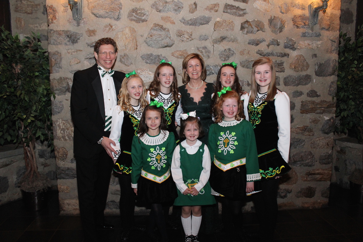Anne Anderson pictured here with the McDade Cara Dancers at the event.