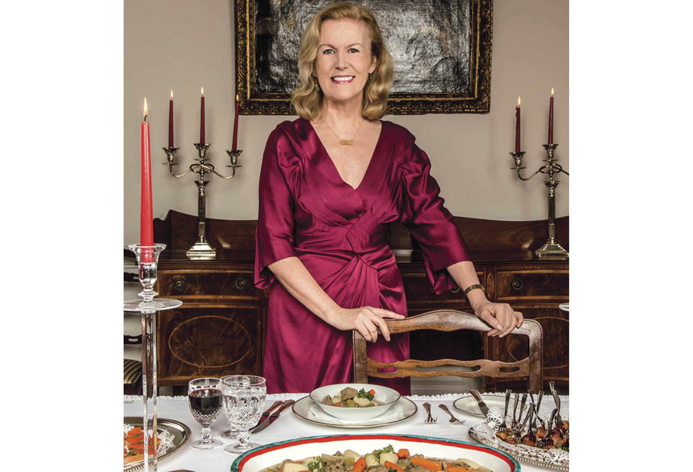 Ambassador  Anderson loves to highlight Ireland’s dairy and meat products when she hosts gatherings at her  residence, as this photo from Capitol File  illustrates.