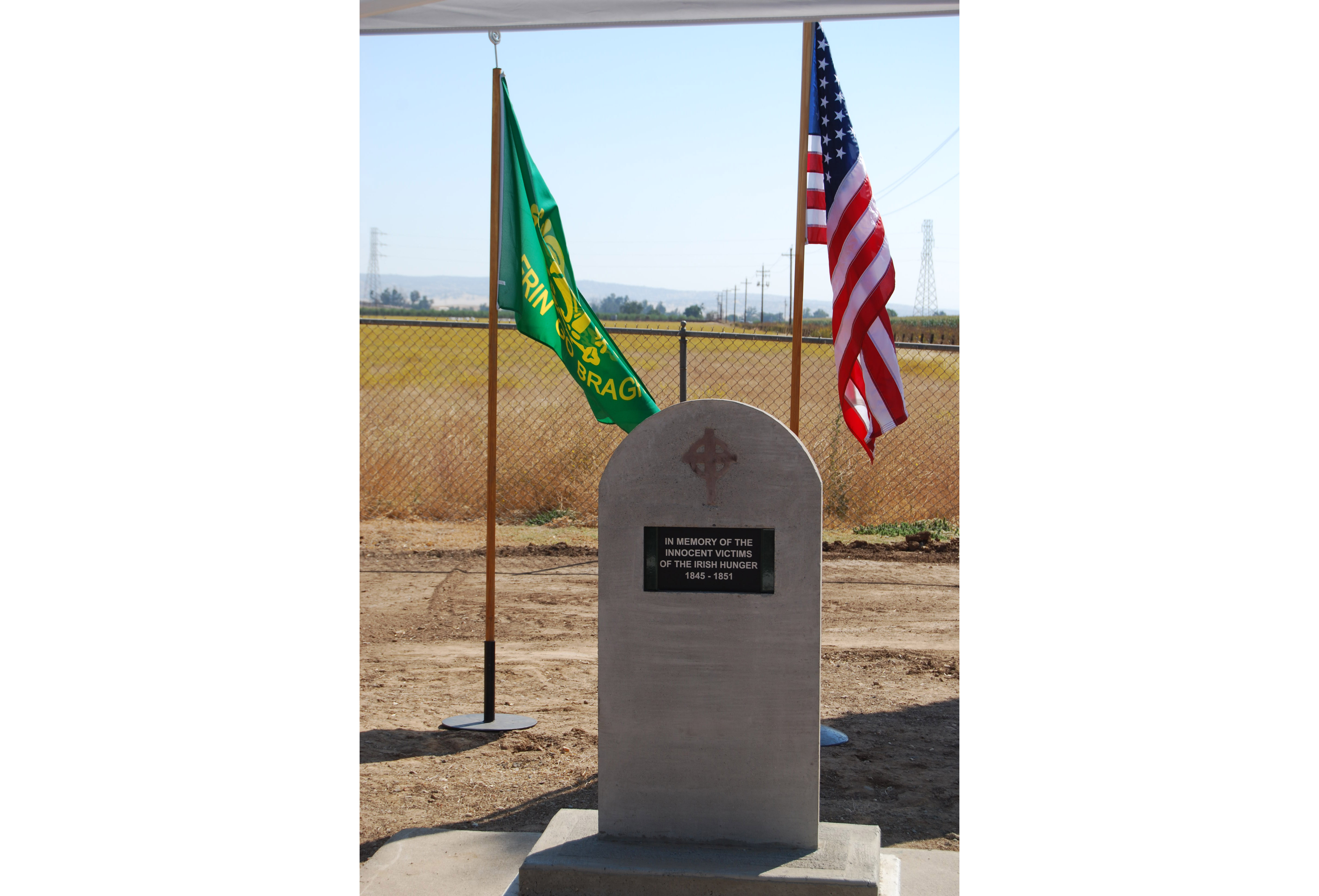 A view of California's first Irish Hunger Memorial.