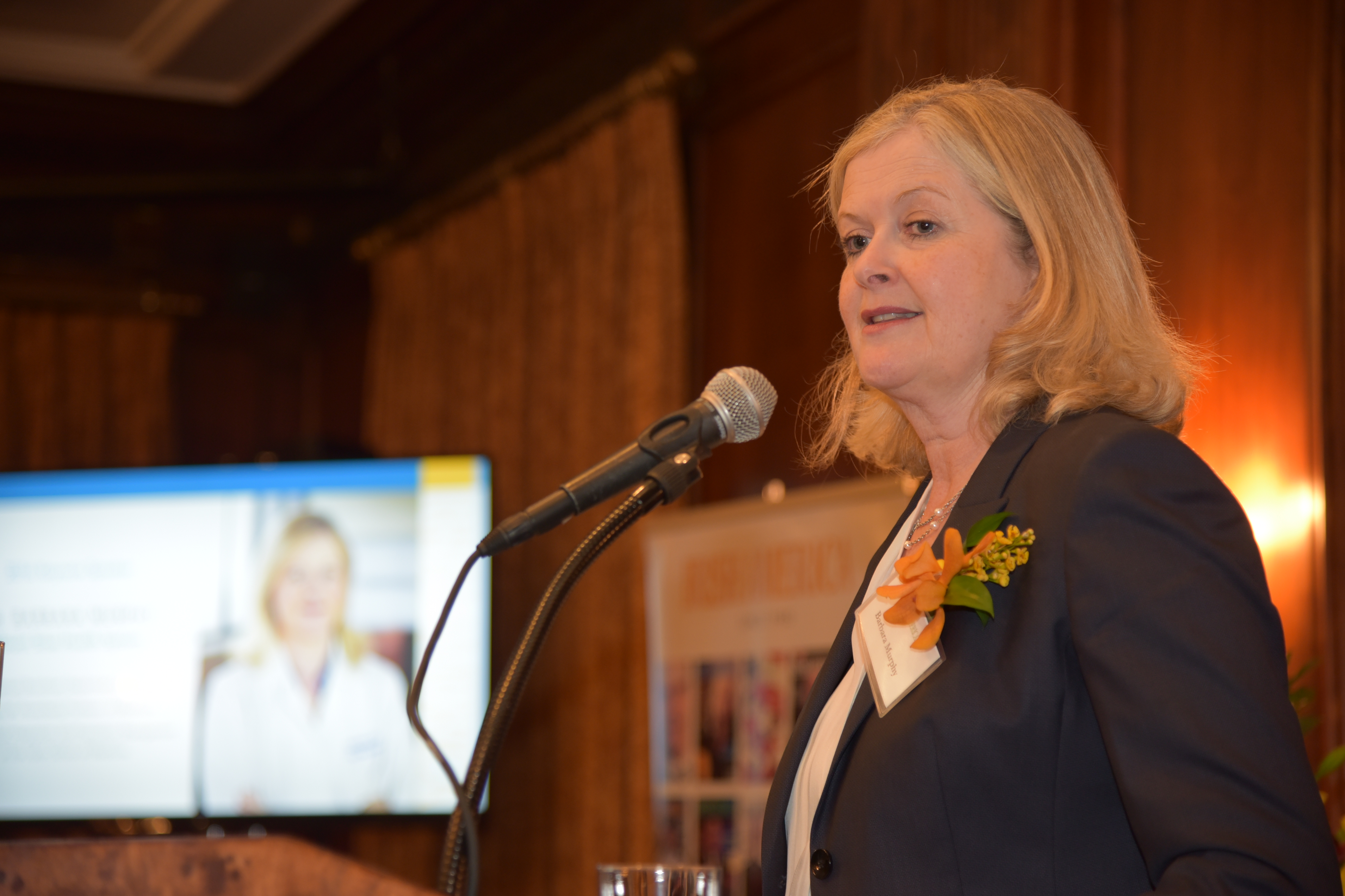 Dr. Barbara Murphy, chief of Medicine at Mount Sinai Health System, delivers the 3rd annual Healthcare and Life Sciences 50 keynote address in Manhattan. (Photo: Nuala Purcell)