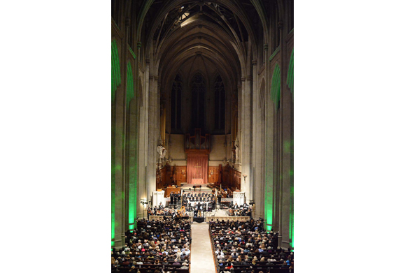 Grace Cathedral in San Francisco during the Ireland's Poet Patriots concert.