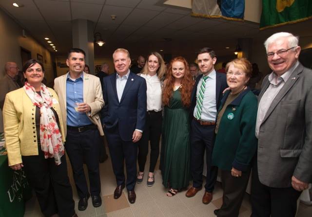Seattle Mayor Ed Murray, third from left, attends Antioch University's Easter Rising commemoration in Seattle with members of the city's Irish community.