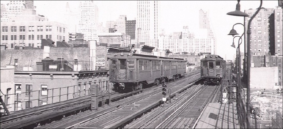 The Second Avenue El at 34th Street, December 1937. The Metropolitan Elevated Railway Company (formerly the Gilbert Elevated Railway Company) began to construct the Second Avenue line, the work actually being undertaken by Mills and Ambrose, the foundation contractors. Work began at the corner of Allen and Division streets on February 24, 1879. The first test train ran over the line from South Ferry to Second Avenue and 65th Street on January 15, 1880.