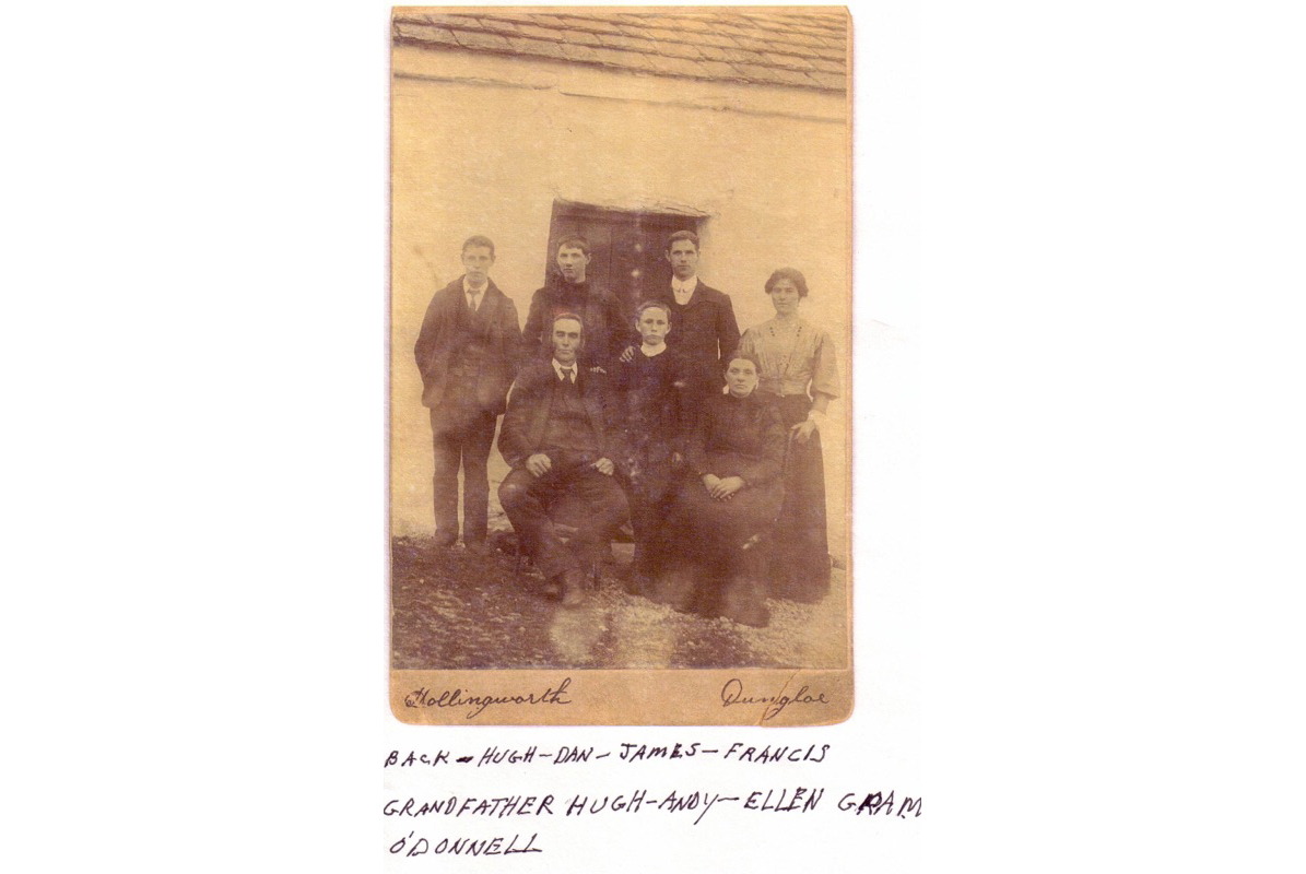 White’s grandfather Patrick’s family at their home in Dungloe.