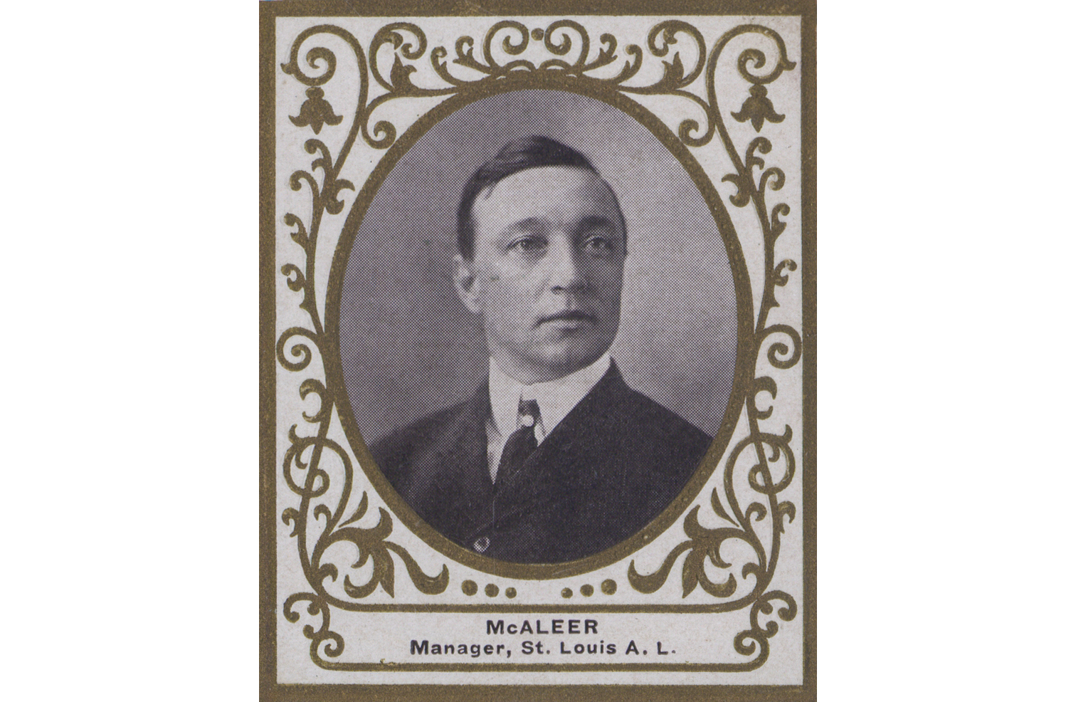 Jimmy McAleer, from a 1909 Ramly tobacco baseball card.