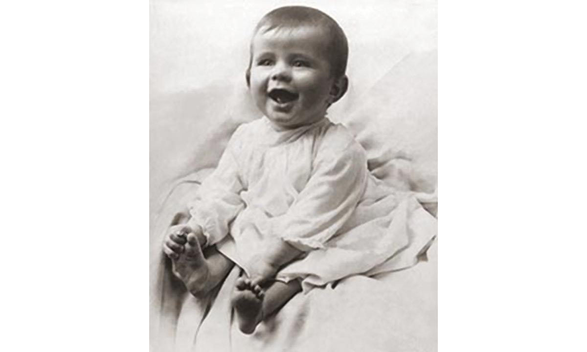 John F. Kennedy as a baby.