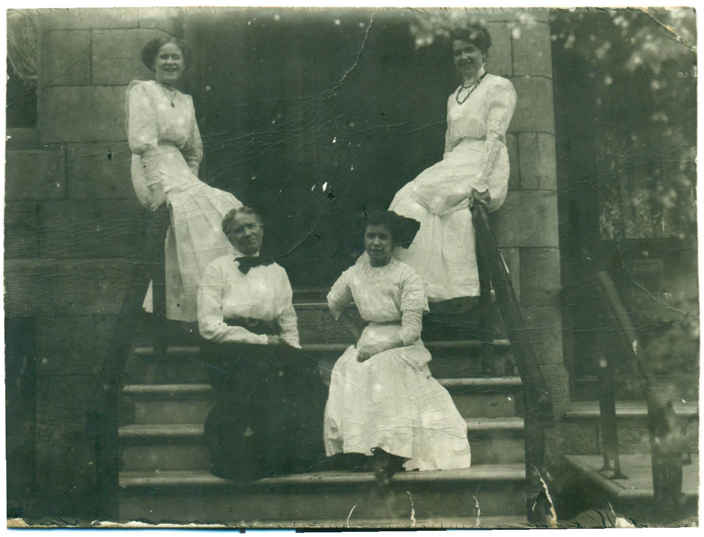 Mary Ellen Cullen (below left) and her daughters in Montreal.