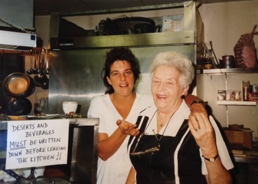 Barbara with her mother in 1988 when they both worked at the St. Botolph’s Club, a private gentleman’s club. Her mother, who passed away in 2004, had lived long enough to witness her daughter’s blossoming career as a chef and restaurateur.