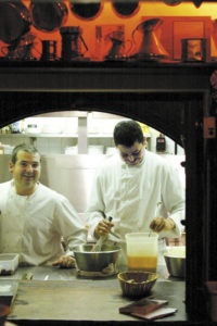 The chefs at Durty Nelly's Pub preparing lunch.