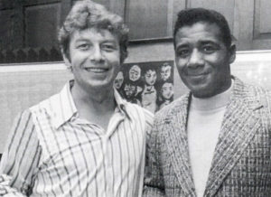 Pete and boxing champion Floyd Patterson at a party in Hamill's house in Park Slope, Brooklyn.