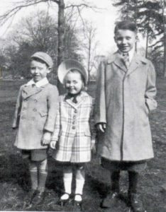 Pete (right), his brother Tommy and sister Kathleen on an Easter Sunday in Prospect Park, Brooklyn.