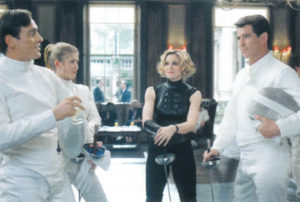 Brosnan shows Madonna the fencing ropes in Die Another Day.