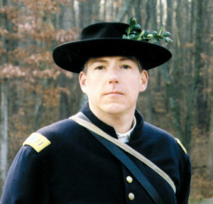 Ron McGovern, a founder of the Irish Brigade reenactors.