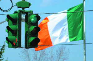 The Tipperary Hill traffic light in Syracuse, New York that is green on the top instead of red. Walsh's father Jack Walsh, a proud Irish-American, hailed from this area.