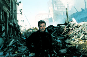 Walsh at Ground Zero beginning the hunt for the September 11, 2001 terrorists on America's Most Wanted.