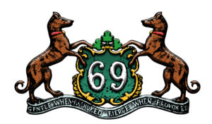 The 69th insignia bears the motto “Gentle when stroked, fierce when provoked." Photo courtesy of Lt. Col. James Gonyo.