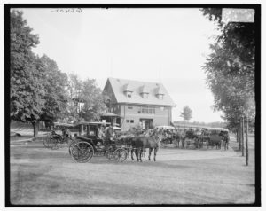 The Club House at Saratoga Springs Race Course, circa 1900. Photo: Library of Congress.