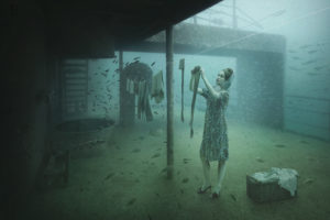 The resting ships at the bottom of the sea offer a unique background for the photographs of Andreas Franke. The photographer says: “With my photographs of sunken shipwrecks, I want to pull the spectators into unreal and strange worlds. Mystified scenes of the past play within a fictional space. Dreamworlds you can get lost in or that you can identify with. This creates a new and unexpected atmosphere. This work shows [a lot] of myself, since I am always on the lookout for stunning themes to create new images never seen before.” Photo: Andreas Franke.