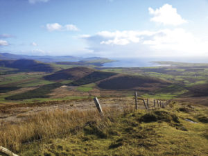 A view of the Dingle Peninsula from the top of Cruach Mhárthain.