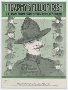Sheet music cover from WWI. Click to enlarge.
