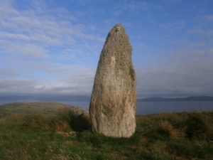 The Gallán Standing Stone stands almost ten feet tall and is clearly visible from Berehaven.  It stands at the exact centre point of the island.