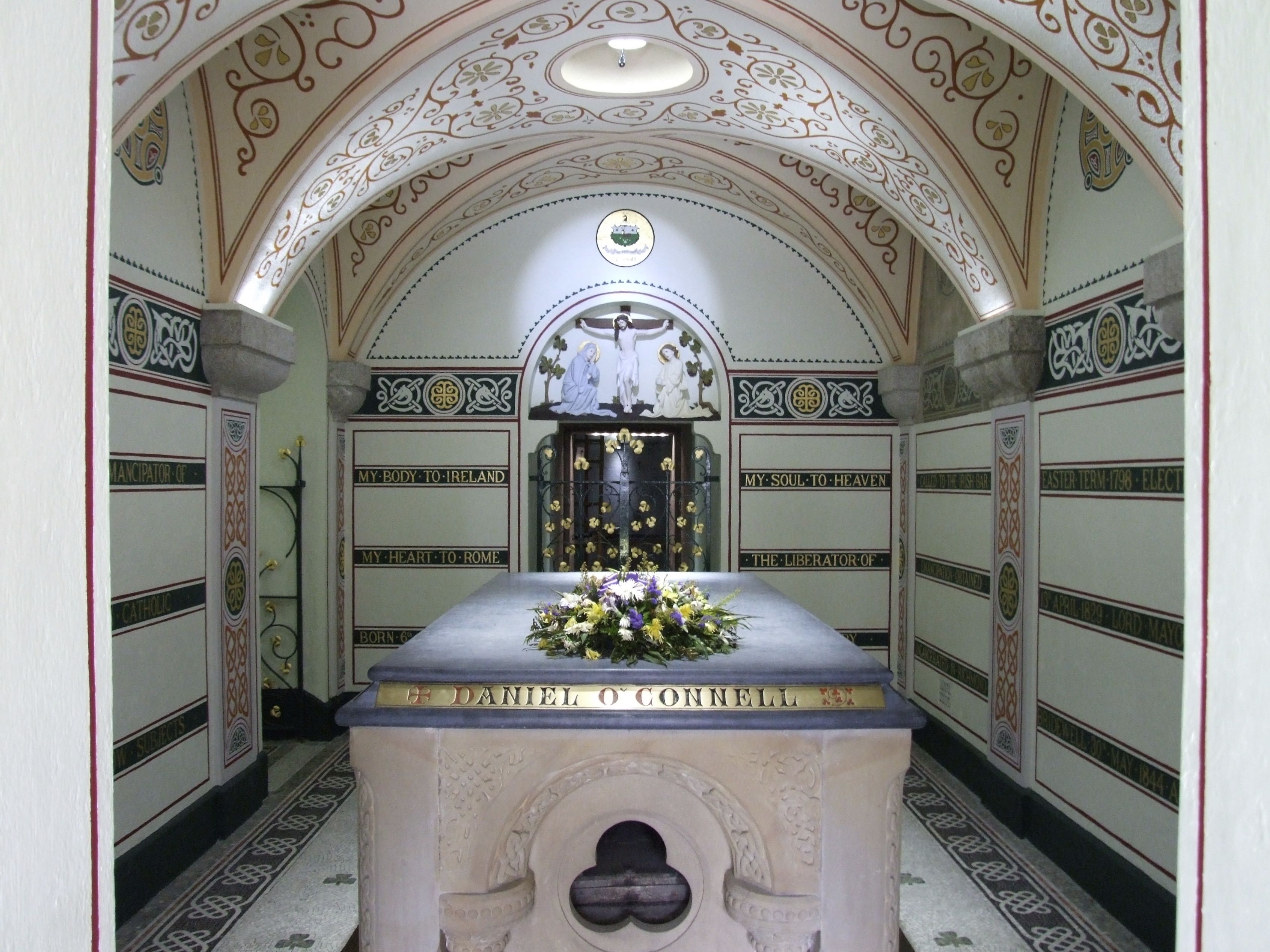 Inside Daniel O’Connell’s crypt.