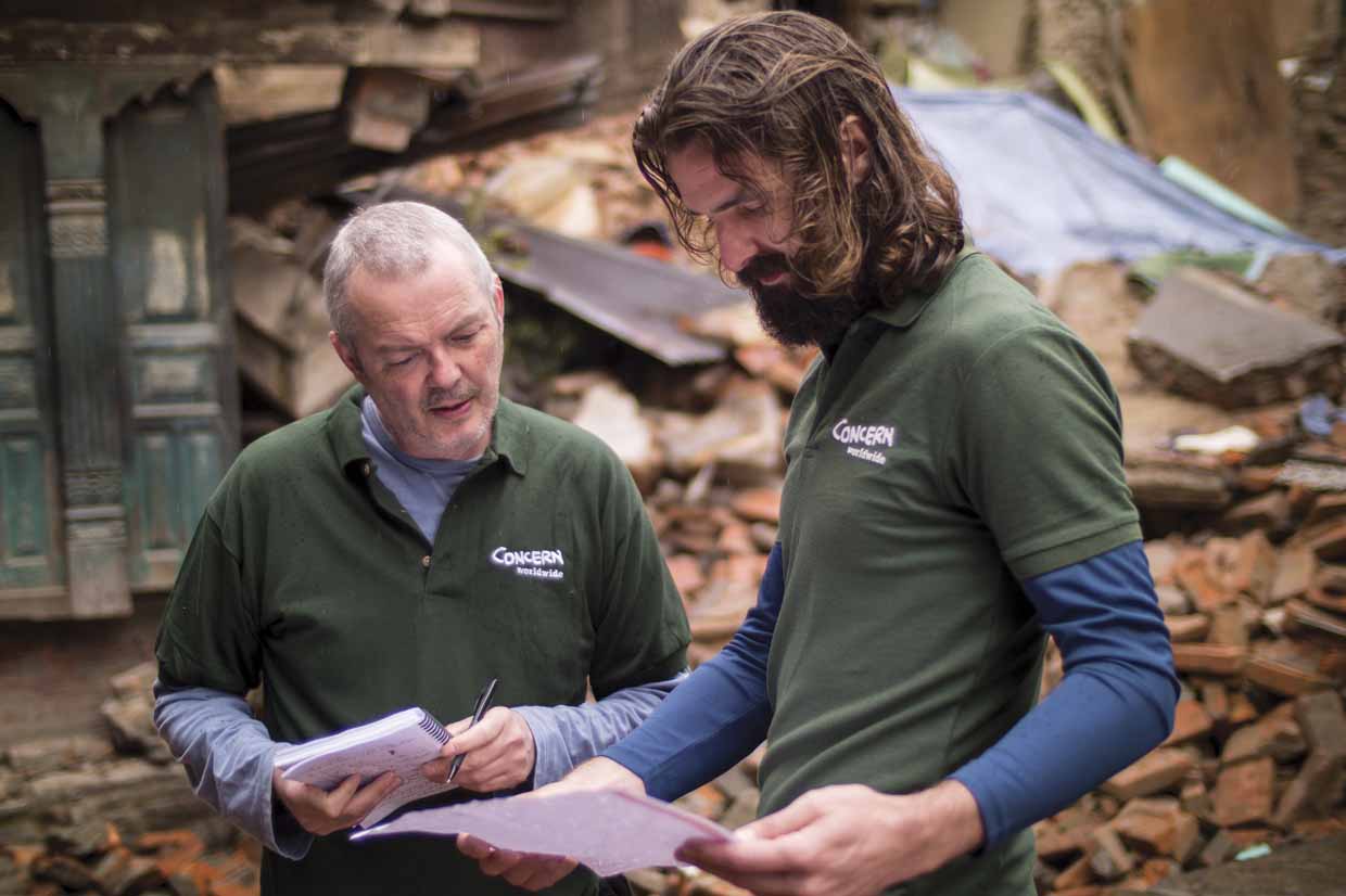 Concern Worldwide's Humanitarian Coordinator, Ros  O'Sullivan, discusses the Nepal earthquake response plan with logistician Grahan Woodcok. Concern is working with local partners to reach some of the worst affected communities with relief supplies.