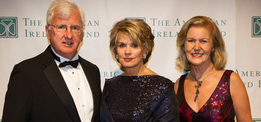 Steve Greeley, Vice President of Major Gifts and New England Director of The American Ireland Fund;  Anne Finucane, Dinner Honoree and Vice Chair of Bank of America; and Anne Anderson, Irish Ambassador to the U.S.