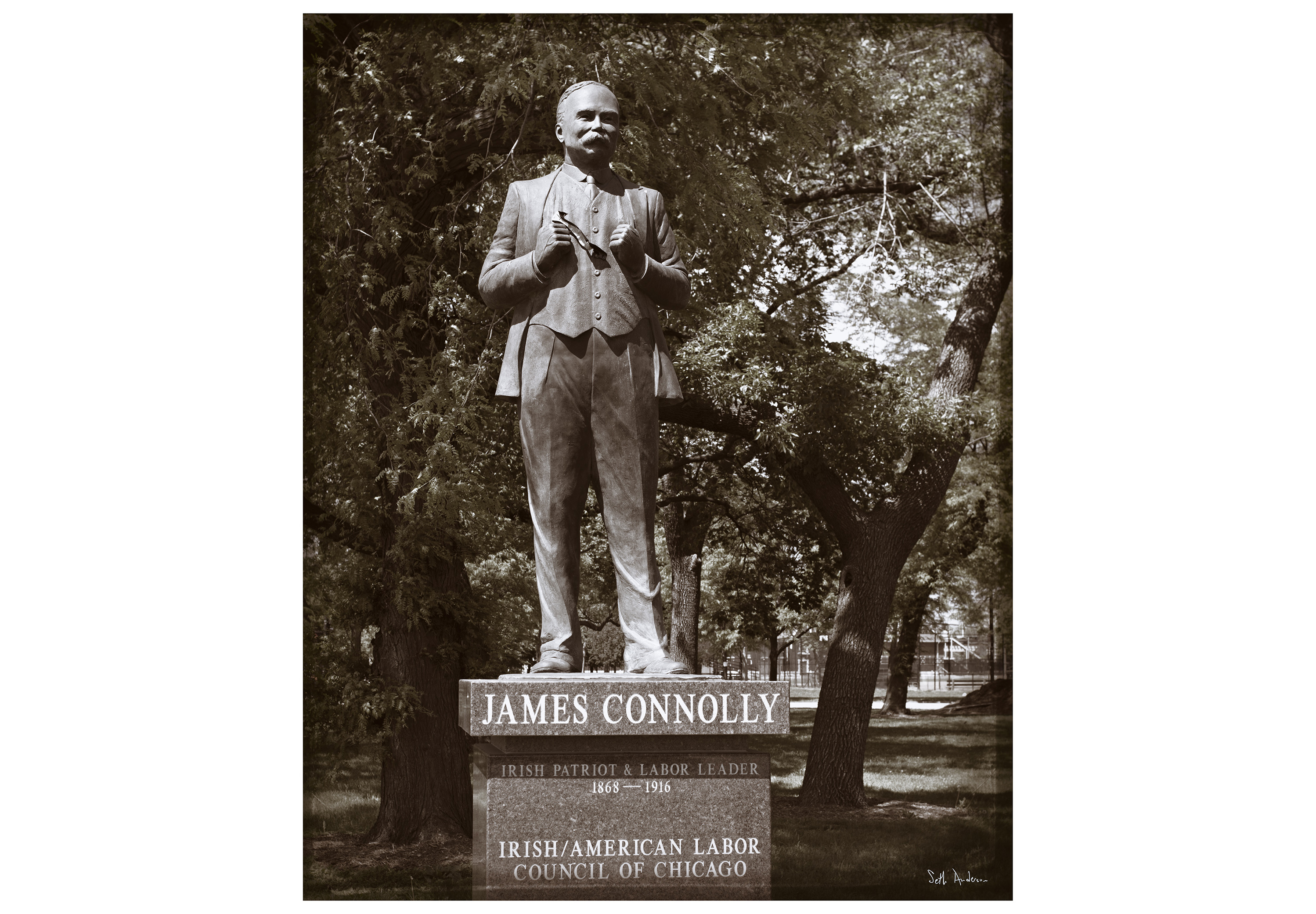 The James Connolly Monument in Chicago’s Union Park.  