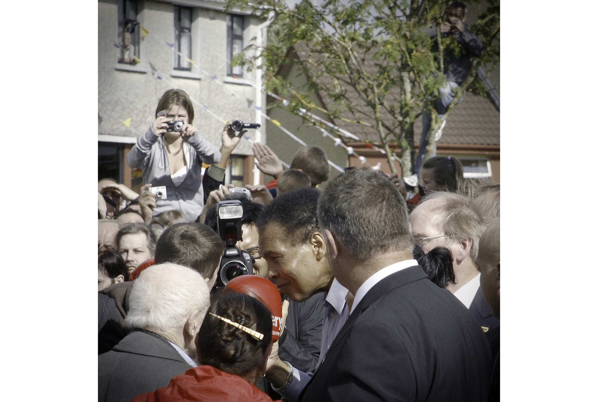 Mohammed Ali walks through the streets of Ennis. Photo courtesy of the author.
