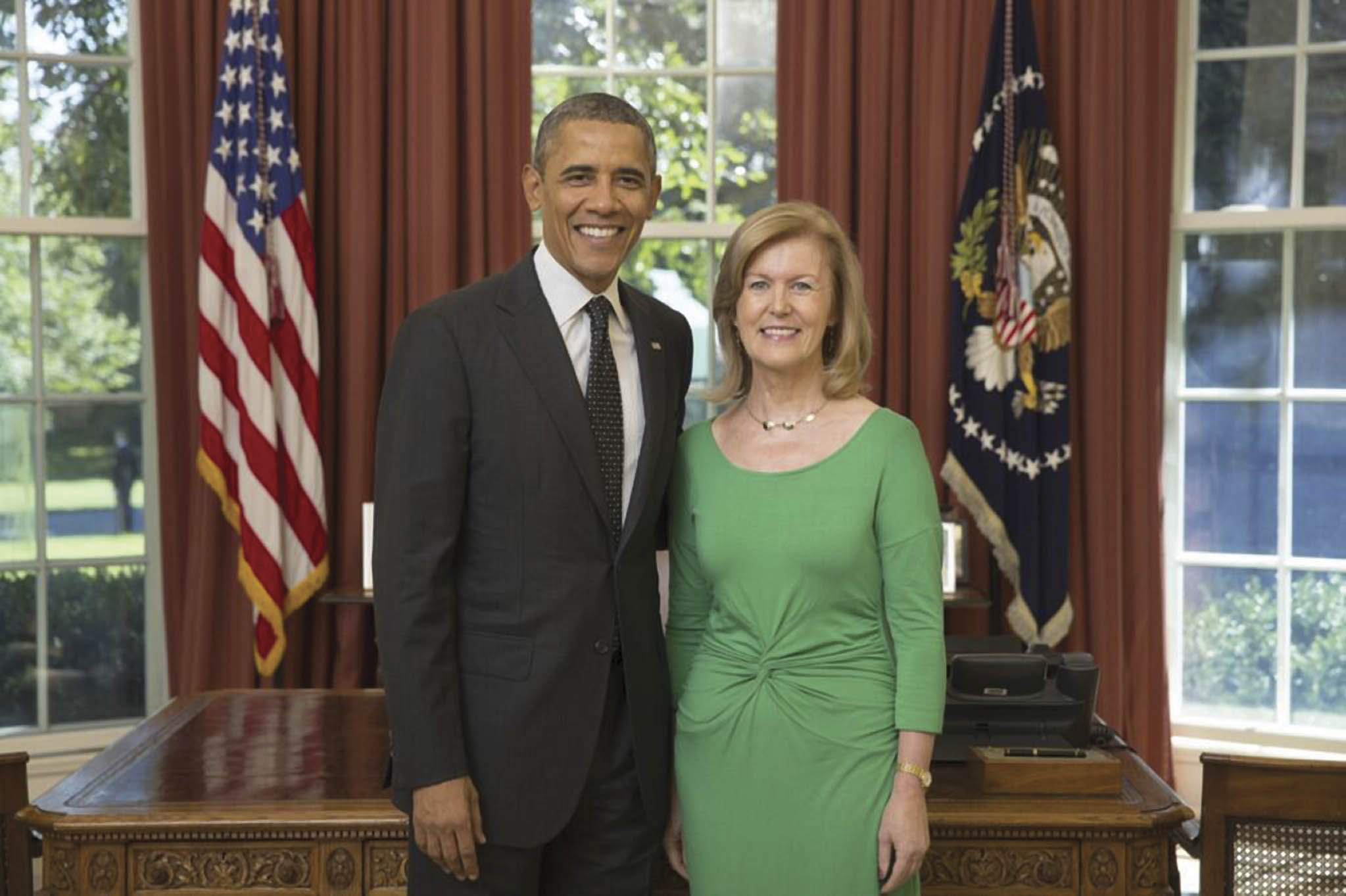 Anne Anderson presented her credentials to President Barack Obama on assuming the position of Ireland’s  Ambassador to the U.S. (Photo: White House / Lawrence Jackson)