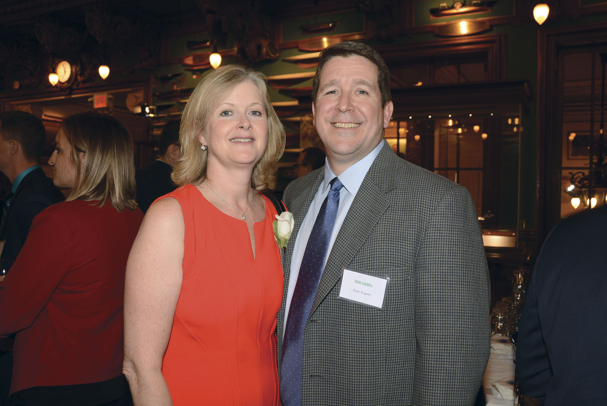 Barbara Murphy with her husband Peter  Fogarty at the 2015 Irish America Healthcare and Life Sciences 50 Awards. (Photo: Nuala Purcell)