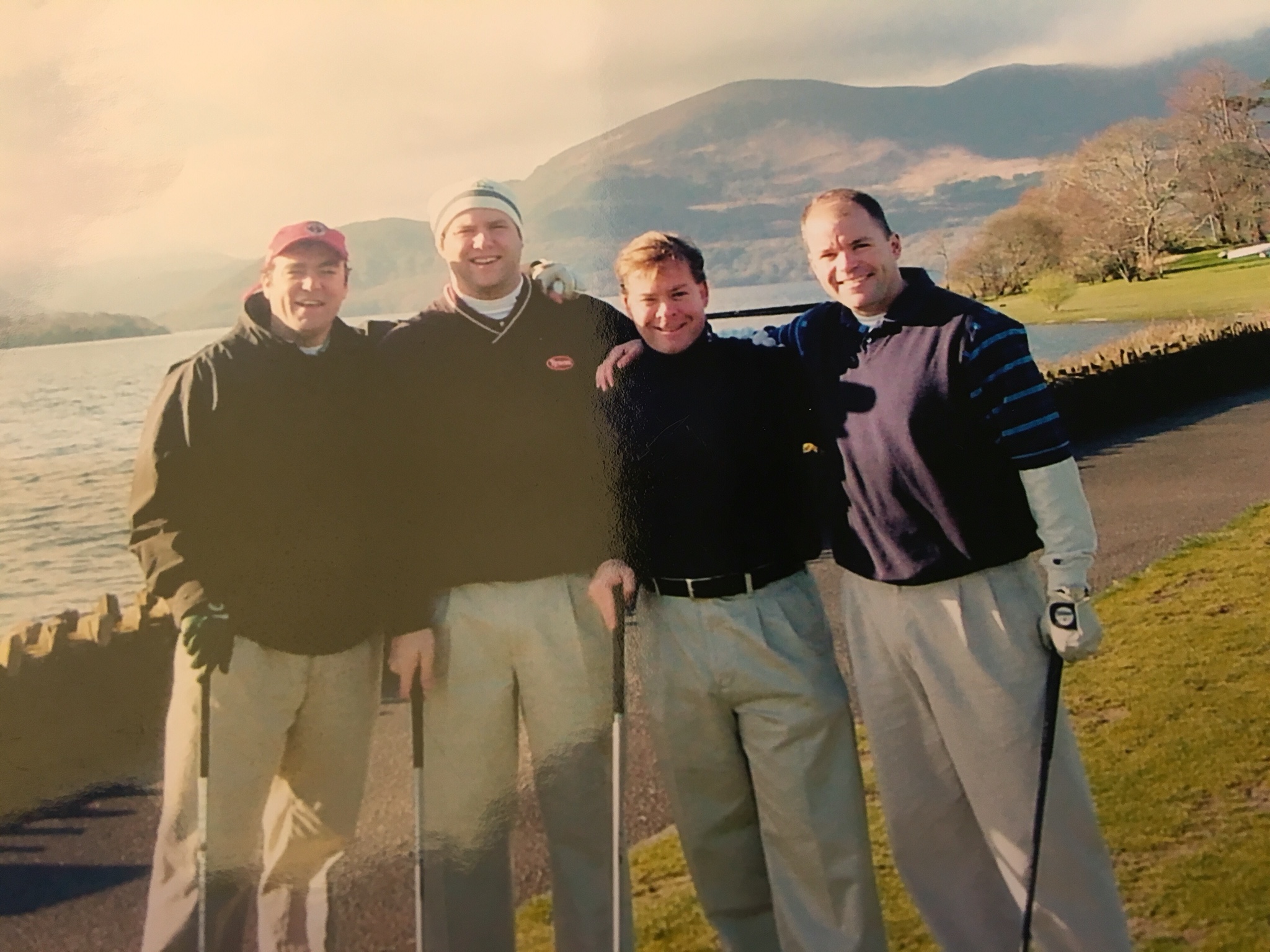 Keegan, second from right, golfing with friends in Ireland. (Courtesy Dan Keegan)