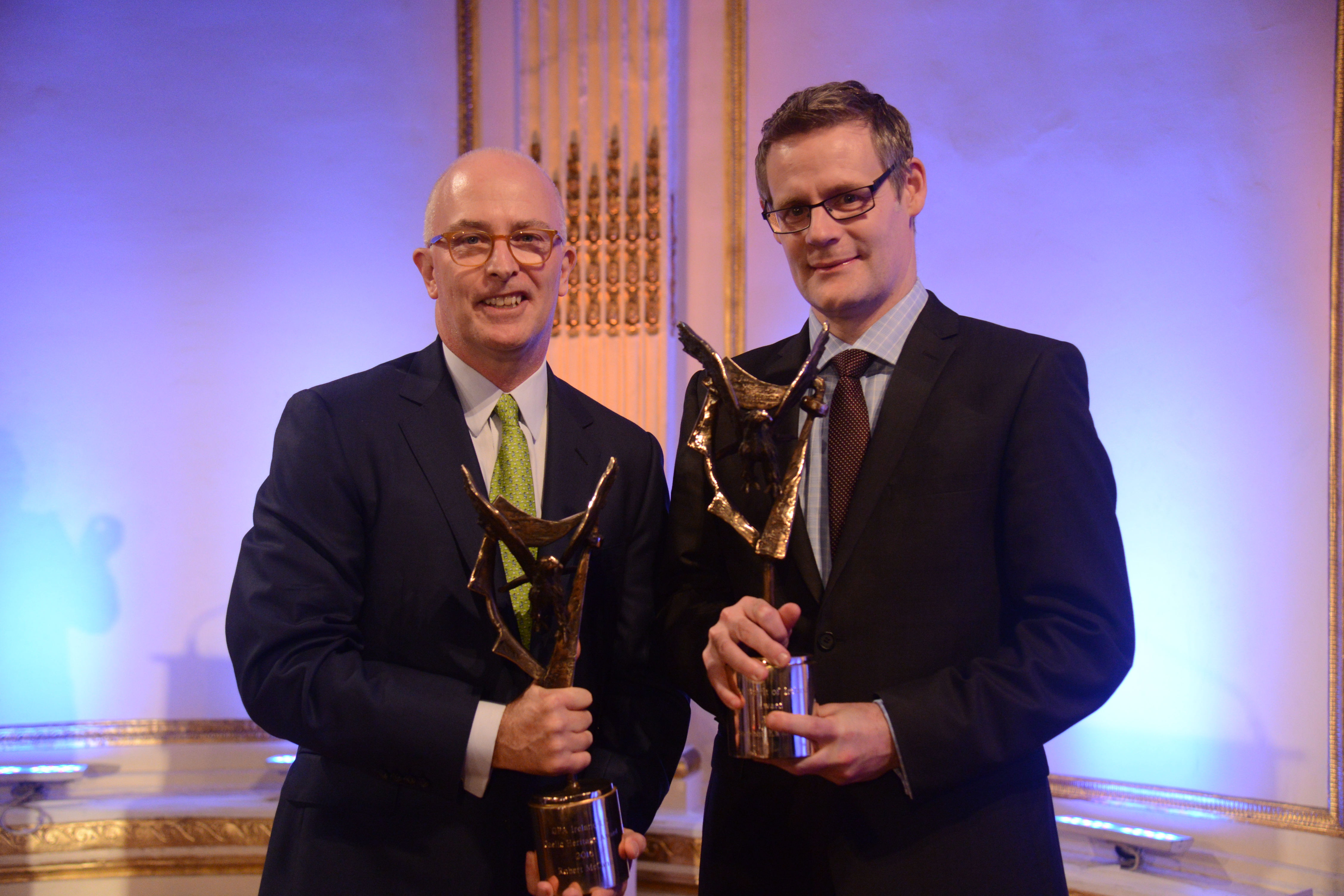 Bob McCann of UBS and Stephen Kavanagh of Aer Lingus were honored.
