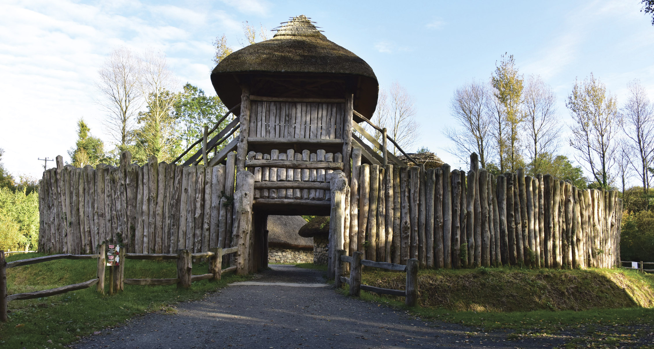 A replica of a 1,500-year-old Irish ringfort, where you can stay overnight and live as your long-ago ancestors did, situated in Wexford’s Irish National Heritage Park.